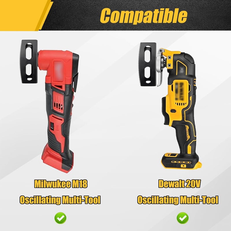 BPOPO Upgrade 2 Pcs Square Slot Cutter Compatible for Dewalt 20V & Milwukee M18 Oscillating Multi-Tool to Cut-in Single Gang Wall Boxes,Outlet Cutter for Drywall,Efficient Carving Tool,Black - Image 3